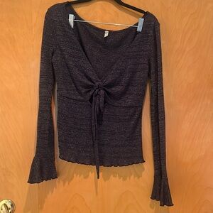 Free people/intimately navy long sleeve top! Size small! :)